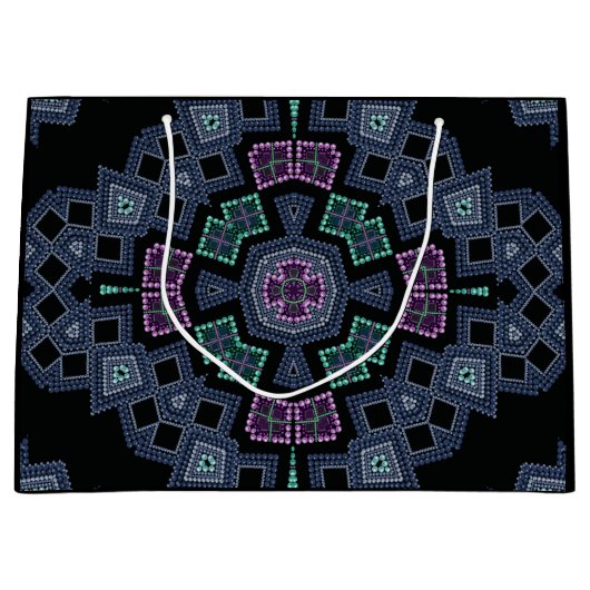 Bestickte Perlen Große Geschenktüte (Vorderseite)