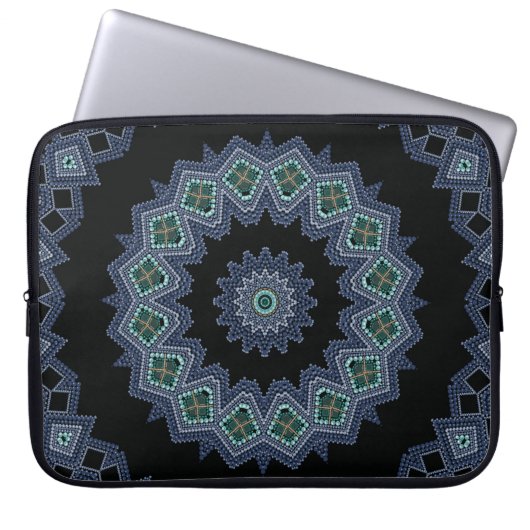 Bestickte Perlen Laptopschutzhülle (Vorderseite)