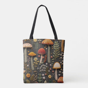 Bestickte Pilze Tasche