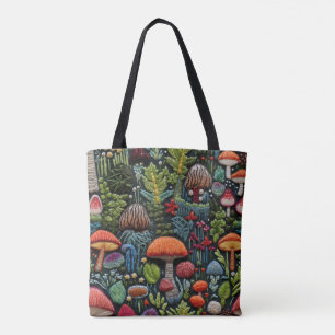 Bestickte Pilze Tasche