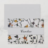 Bestickte Reben flach Danke Karte (Vorne/Hinten)