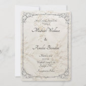 Bestickte Spitze Hochzeit Speichern Sie die Datums Save The Date (Vorderseite)