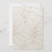 Bestickte Spitze Hochzeit Speichern Sie die Datums Save The Date (Rückseite)