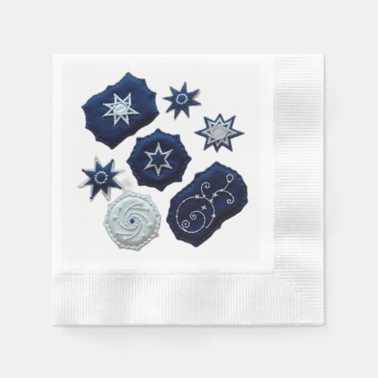 Bestickte Symbole Serviette (Vorderseite)