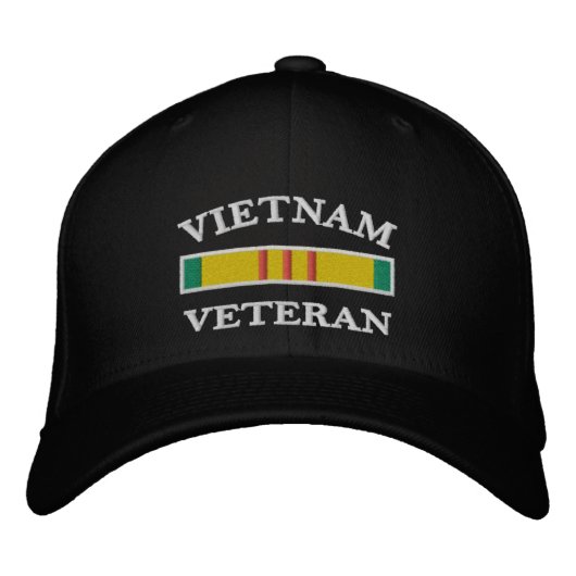 Bestickte Vietnam-Veteranen-Mütze Baseballkappe (Vorderseite)
