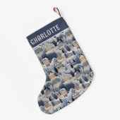 bestickte Weihnachts-Schneewinters-Zuhause Kleiner Weihnachtsstrumpf (Rückseite (Hängend))