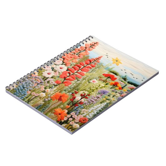 bestickte Wildblumen Hübsch Notebook & Journal Notizblock (Linke Seite)