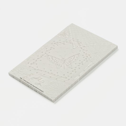 bestickter, bestickter Quilt Post-it-Note-Pad Post-it Klebezettel (angewinkelt)