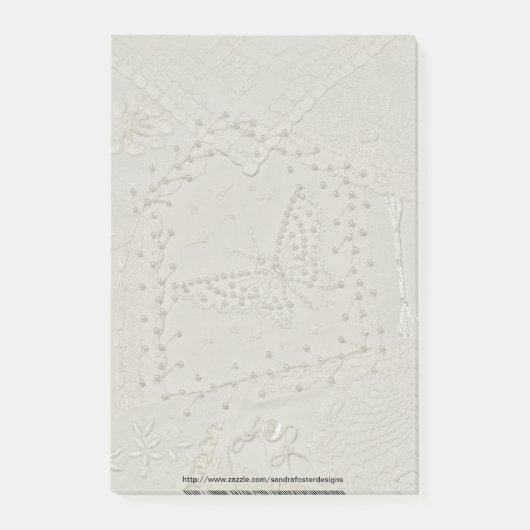 bestickter, bestickter Quilt Post-it-Note-Pad Post-it Klebezettel (Vorderseite)