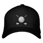 Bestickter Golfball & Schläger Custom Hut Golf Lie (Vorderseite)