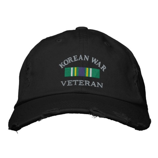 bestickter Hat-Veteran aus dem Koreakrieg Bestickte Baseballkappe (Vorderseite)