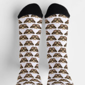 Bestickter Nachtfalter Socken (Oben)