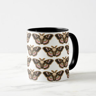 Bestickter Nachtfalter Tasse