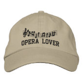 bestickter Opera Lover Hat Bestickte Baseballkappe (Vorderseite)