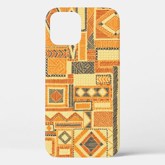 Besticktes Bohemian-Patchwork-Nahtloses Muster Case-Mate iPhone Hülle (Rückseite)