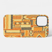 Besticktes Bohemian-Patchwork-Nahtloses Muster iPhone Hülle (Rückseite (Horizontal))