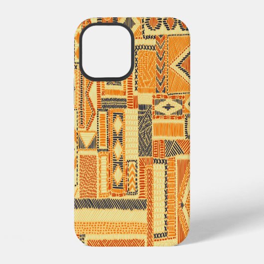 Besticktes Bohemian-Patchwork-Nahtloses Muster iPhone Hülle (Rückseite)