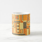 Besticktes Bohemian-Patchwork-Nahtloses Muster Kaffeetasse (Mittel)