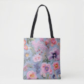 besticktes, florales, nahtloses Muster Tasche (Vorderseite)