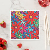 Besticktes Gänseblümchen-Design Serviette (Beispiel)