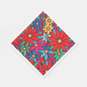 Besticktes Gänseblümchen-Design Serviette (Ecke)
