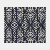 Besticktes Ikat-Gewebe: Ethnisches Eleganz. Fleecedecke (Vorderseite (Horizontal))