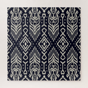 Besticktes Ikat-Gewebe: Ethnisches Eleganz. Puzzle