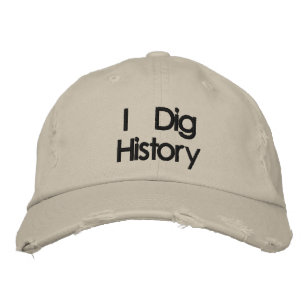 besticktes Metall, das I Dig History Hat erkennt Bestickte Kappe