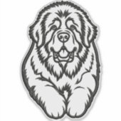 Besticktes Neufundländer-Emblem Aufkleber (Vorderseite)