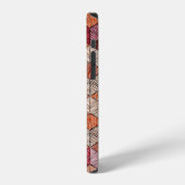 Besticktes Patchwork-Nahtloses Muster. Bohemian. iPhone Hülle (Linke Seite)