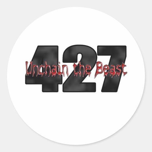 Bestie 427 Großblock Runder Aufkleber (Vorderseite)