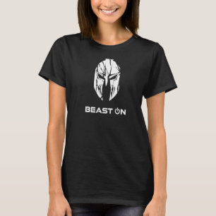 Bestie auf spartanischem Helm Rückseite Druck Fitn T-Shirt