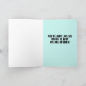 BESTIE BBF FUNNY NIEDLICH, ABER PSYCHO CARD KARTE (Innenseite)