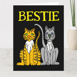 BESTIE BEST FREUND CAT GEBURTSTAGSKARTE KARTE
