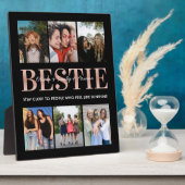 Bestie Best Friend Black Foto Collage Fotoplatte (Seite)