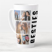 Bestie Best Friend Foto Collage Milchtasse (Linke Ecke)