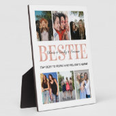 Bestie Best Friend White Foto Collage Plaque Fotoplatte (Seite)