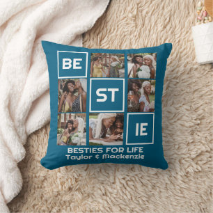 Bestie Best Friends 7 Fotos und Personalisierter T Kissen