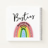 Bestie Best Friends Forever Rainbow Foto Collage Notizblock (Rückseite)