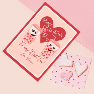 Bestie Best Tea Galentine's Valentine Day Feiertagskarte