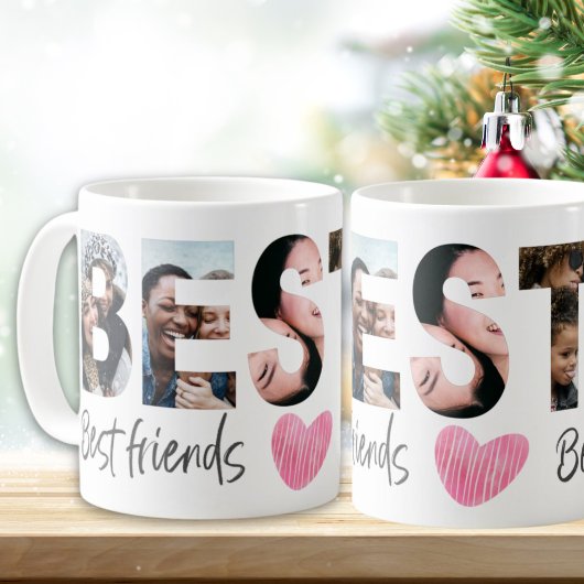 Bestie BESTE FREUNDIN Multi-Foto mit niedlicher He Kaffeetasse