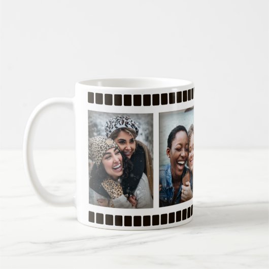 Bestie BESTE FREUNDIN Multi-Foto Strip Kaffee Tass Kaffeetasse (Links)
