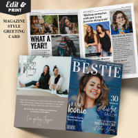 Bestie Custom Birthday Magazine Grußkarte