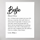 Bestie Definition Poster Beste Freundschaft (Vorne)