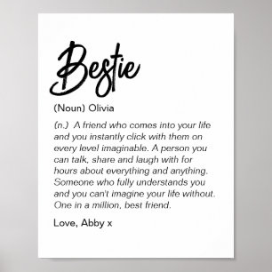 Bestie Definition Poster Beste Freundschaft
