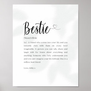 Bestie Definition Print, Personalisierte Geschenke Poster