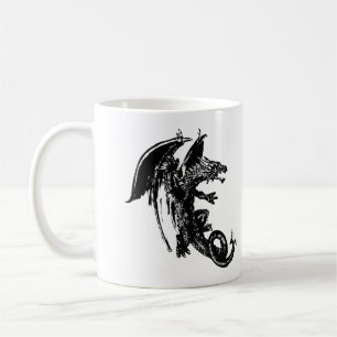 Bestie der Nacht Mystischer Drache Schattenkreatur Kaffeetasse