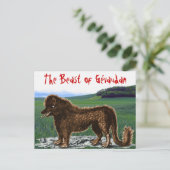 Bestie der Postkarte Gévaudan (Stehend Vorderseite)