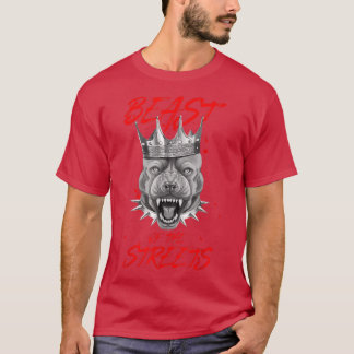 Bestie der Straßen Hunde Kronen Motivation Kin T-Shirt