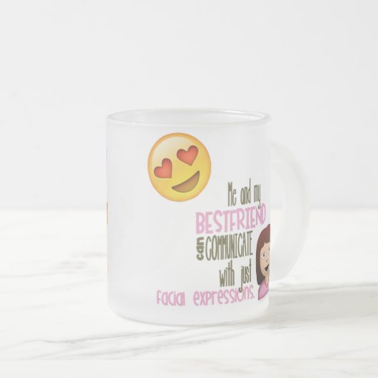 Bestie Emoji Tasse (kundengerecht) (VorderseiteRechts)